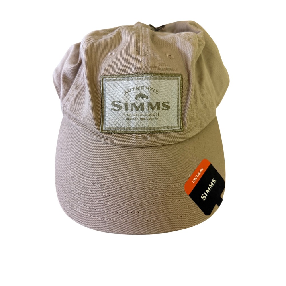 Simms Single Haul Cap Hat Mens OSFM Tan Low Crown Adjustable Snapback BOZEMAN
